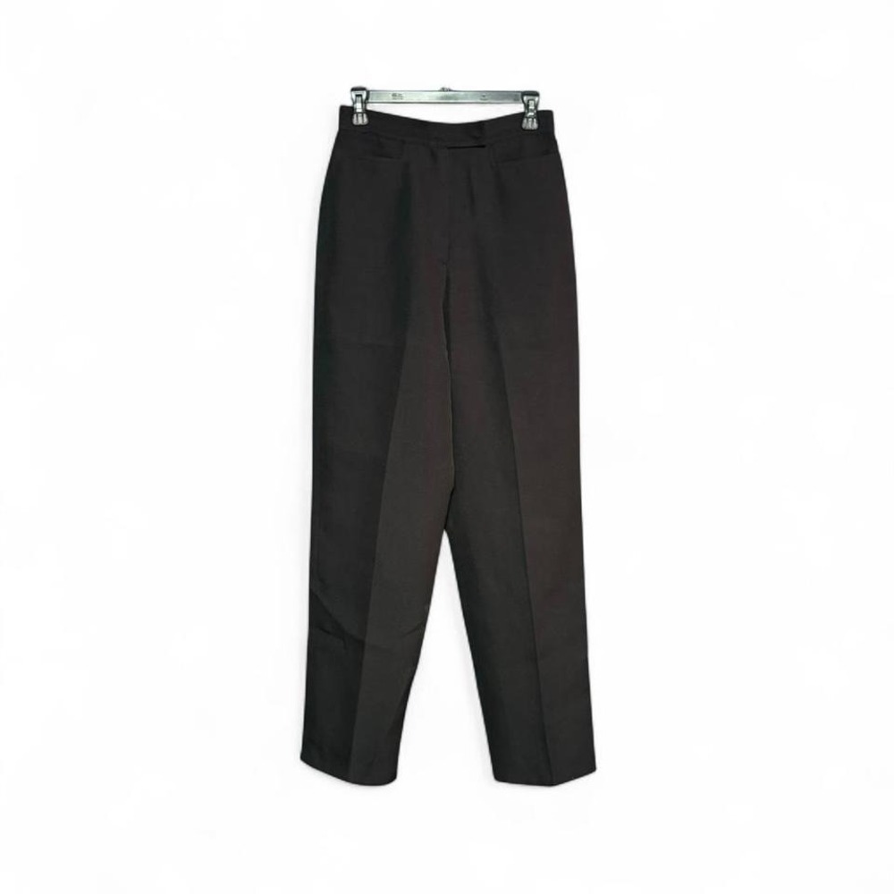 Vintage 90s Black Trousers Women's‎ Size 8 Larry Levine Sport High Rise Pleated